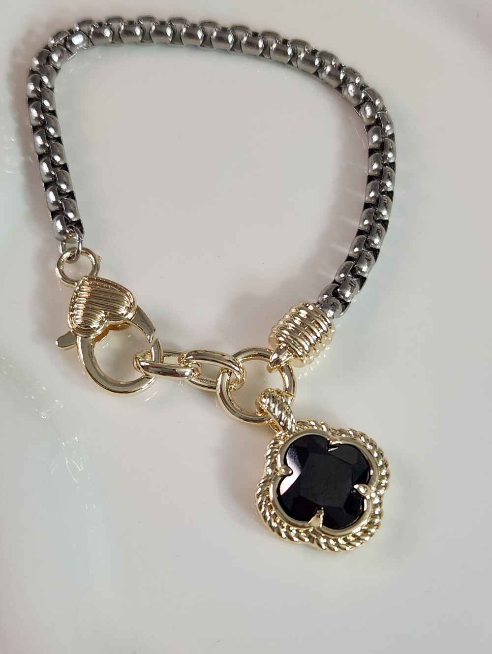 Two Tone Clover Bracelet